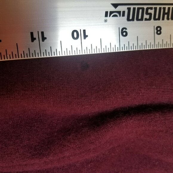 Mcduff Womens 100% Cashmere V-Neck Button-Front Cardigan Small Purple 3/4 Sleeve - Picture 7 of 7